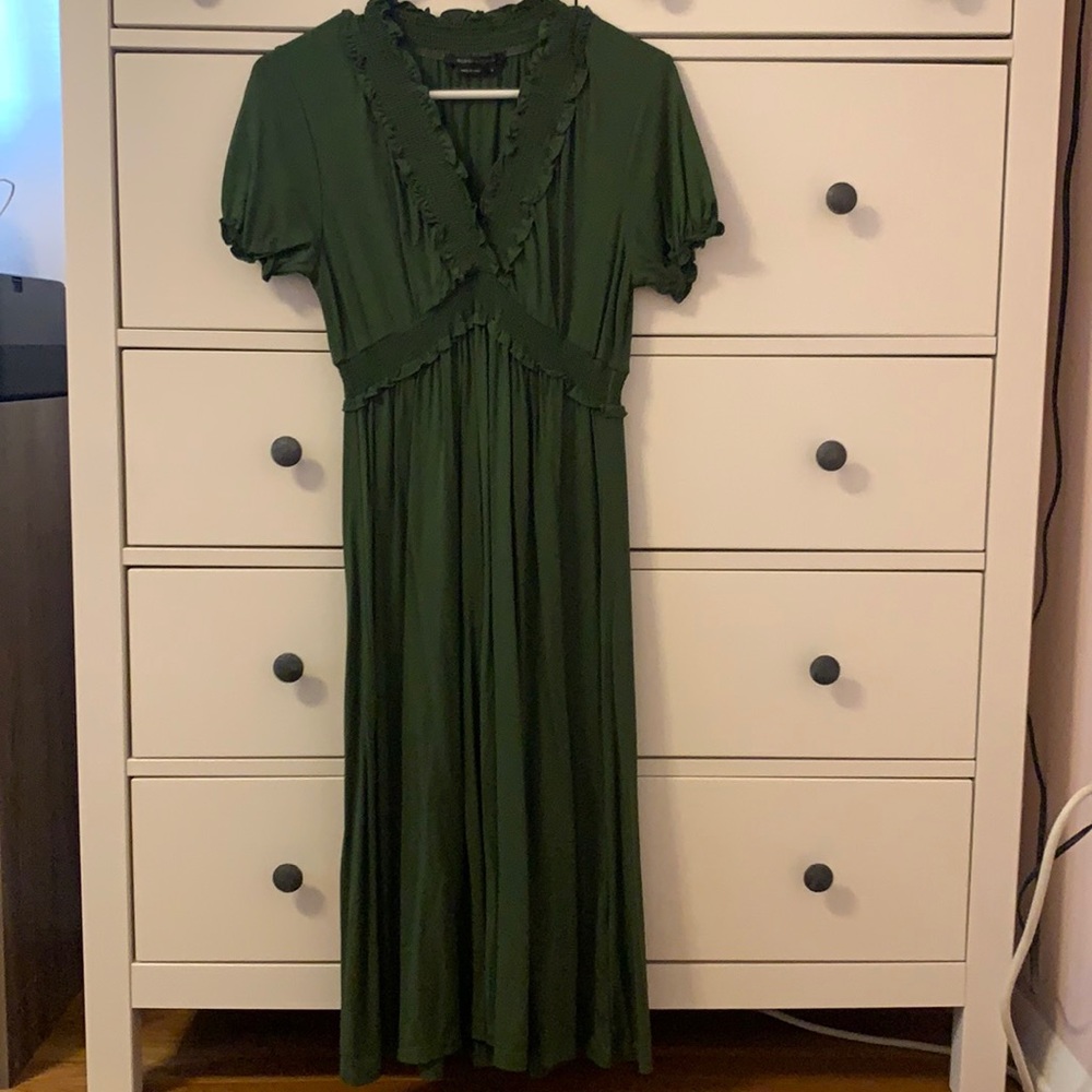 BCBG Green Short Sleeve Cocktail Dress